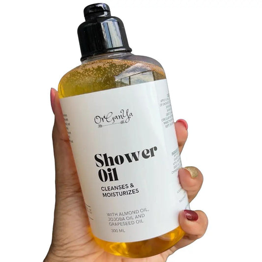ORGANYA Shower Oil with Almond and Jojoba Oil - Cleanses & Moisturises