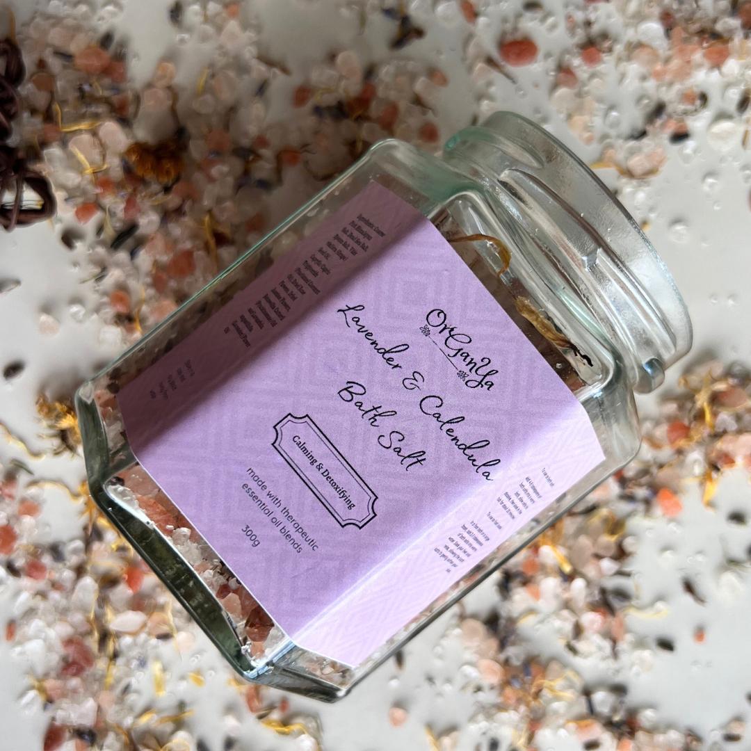 ORGANYA Bath Salt & Foot Soak - Pink Himalayan, Epsom & Dead Sea Salt