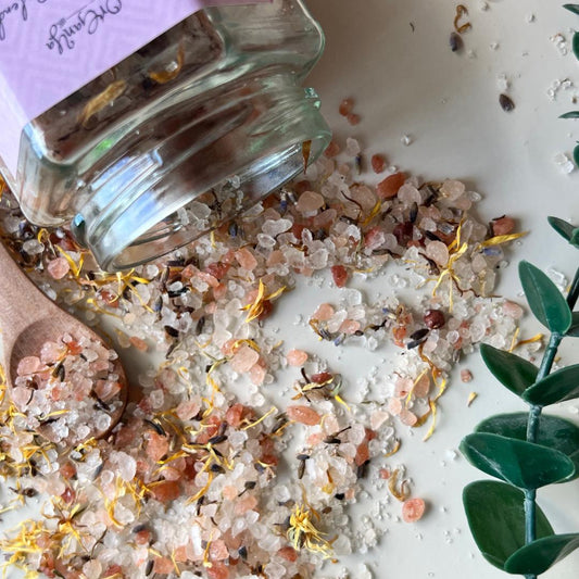 ORGANYA Bath Salt & Foot Soak - Pink Himalayan, Epsom & Dead Sea Salt